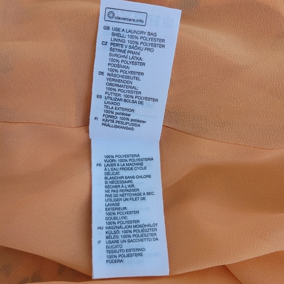 Paris‎ Atelier & Other Stories Floral Pleated Button Down Skirt Orange Size 2 - Picture 7 of 9